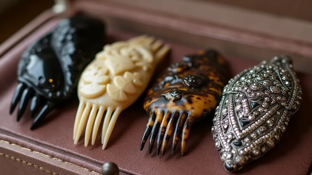 Collection of Art Deco hair combs