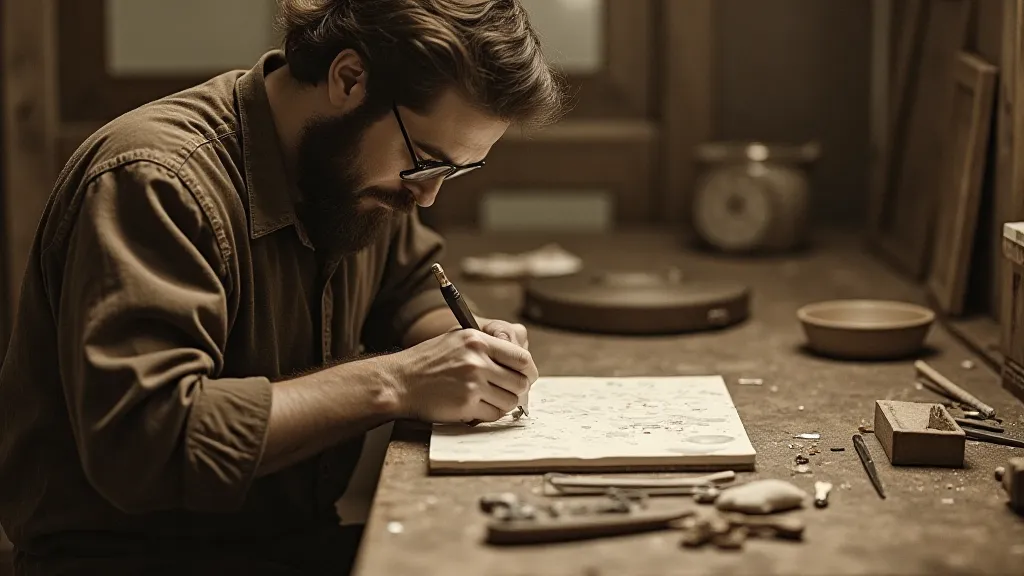 Artisan crafting a mother-of-pearl comb