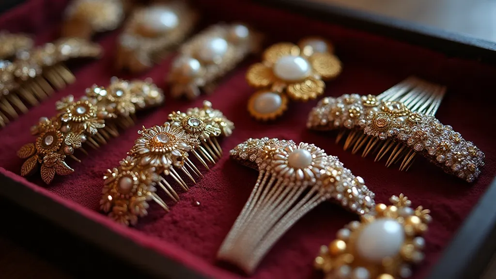 Collection of vintage hair combs