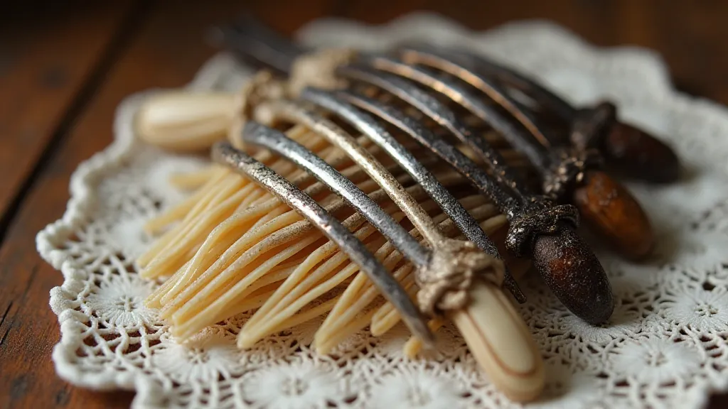 Variety of antique hair combs