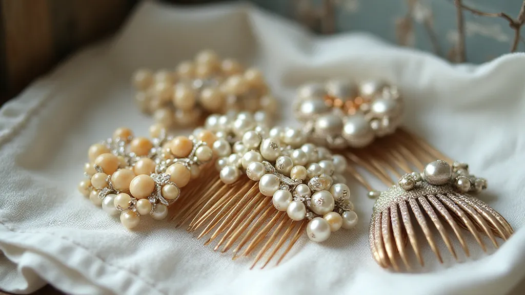 Collection of vintage hair combs