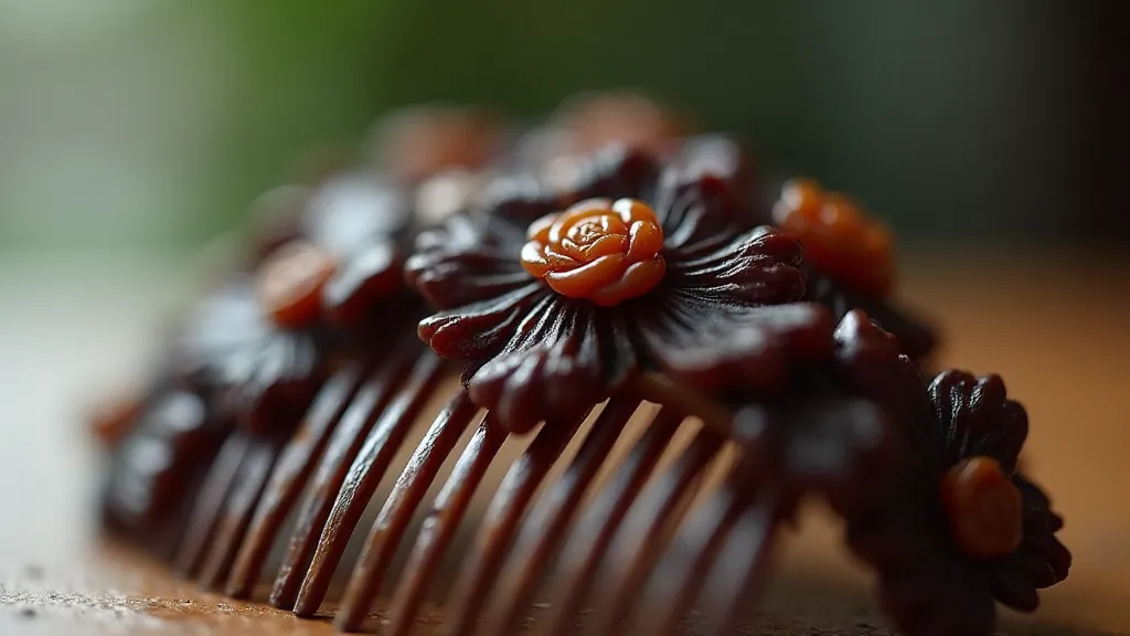 Vintage tortoiseshell hair comb