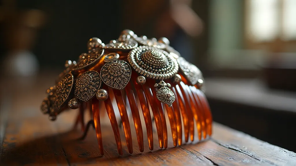 Antique tortoiseshell hair comb