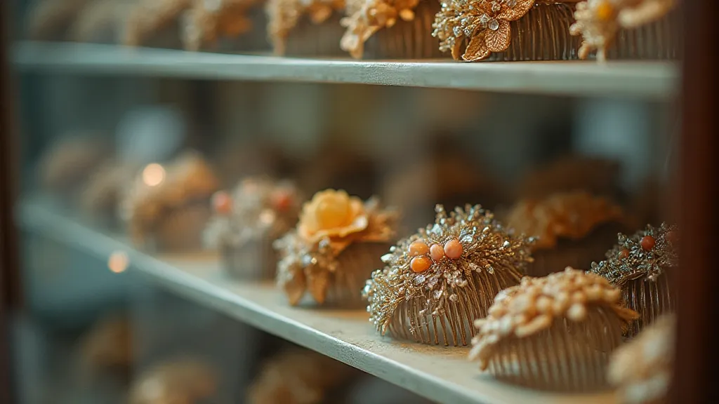 Collection of vintage hair combs