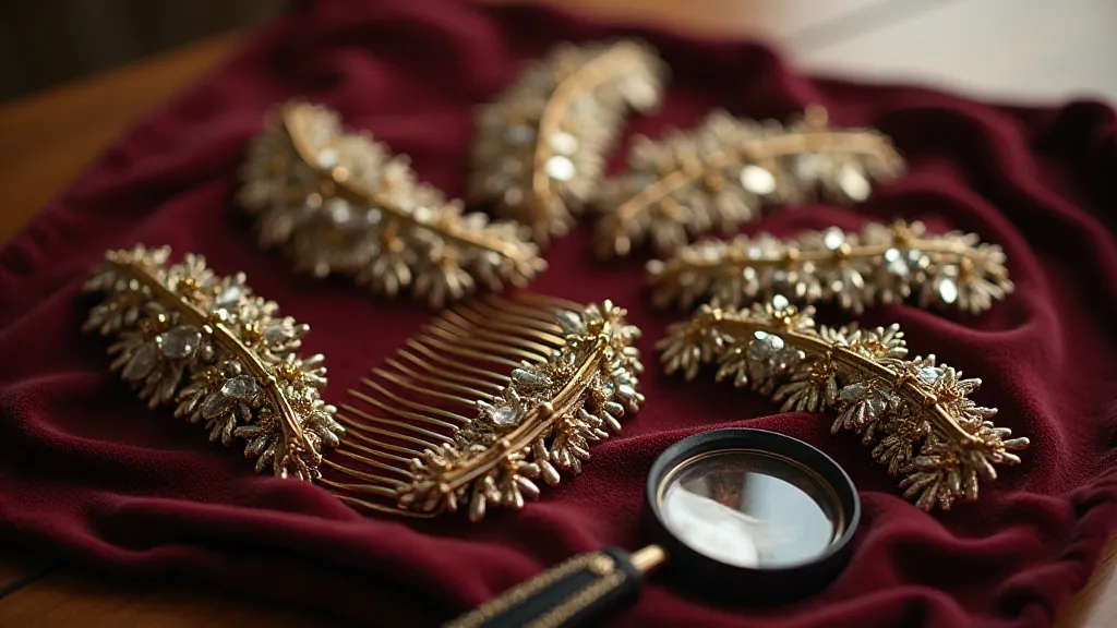 Vintage hair combs still life
