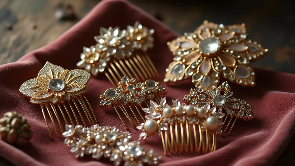 Collection of Vintage Hair Combs